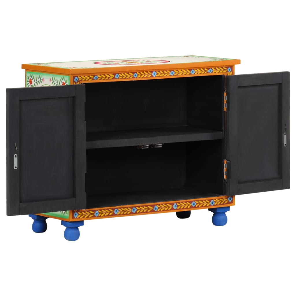 Ντουλάπι με Χειροπ. Λεπτομέρειες 70x35x60 εκ. Μασίφ Ξύλο Μάνγκο - Pakobazaar