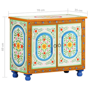 Ντουλάπι με Χειροπ. Λεπτομέρειες 70x35x60 εκ. Μασίφ Ξύλο Μάνγκο - Pakobazaar