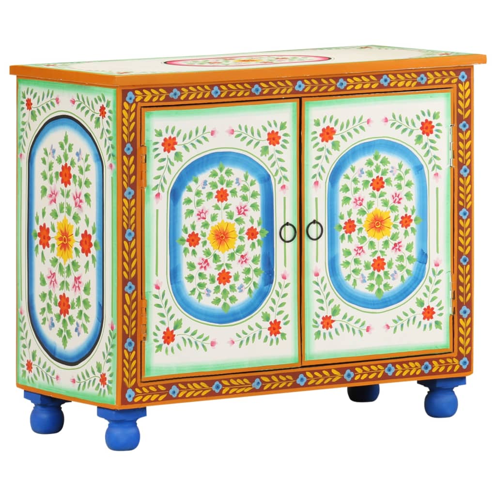 Ντουλάπι με Χειροπ. Λεπτομέρειες 70x35x60 εκ. Μασίφ Ξύλο Μάνγκο - Pakobazaar