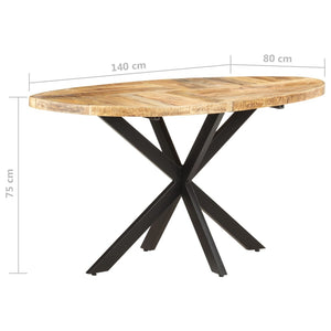 Τραπεζαρία 140 x 80 x 75 εκ. από Μασίφ Ξύλο Μάνγκο