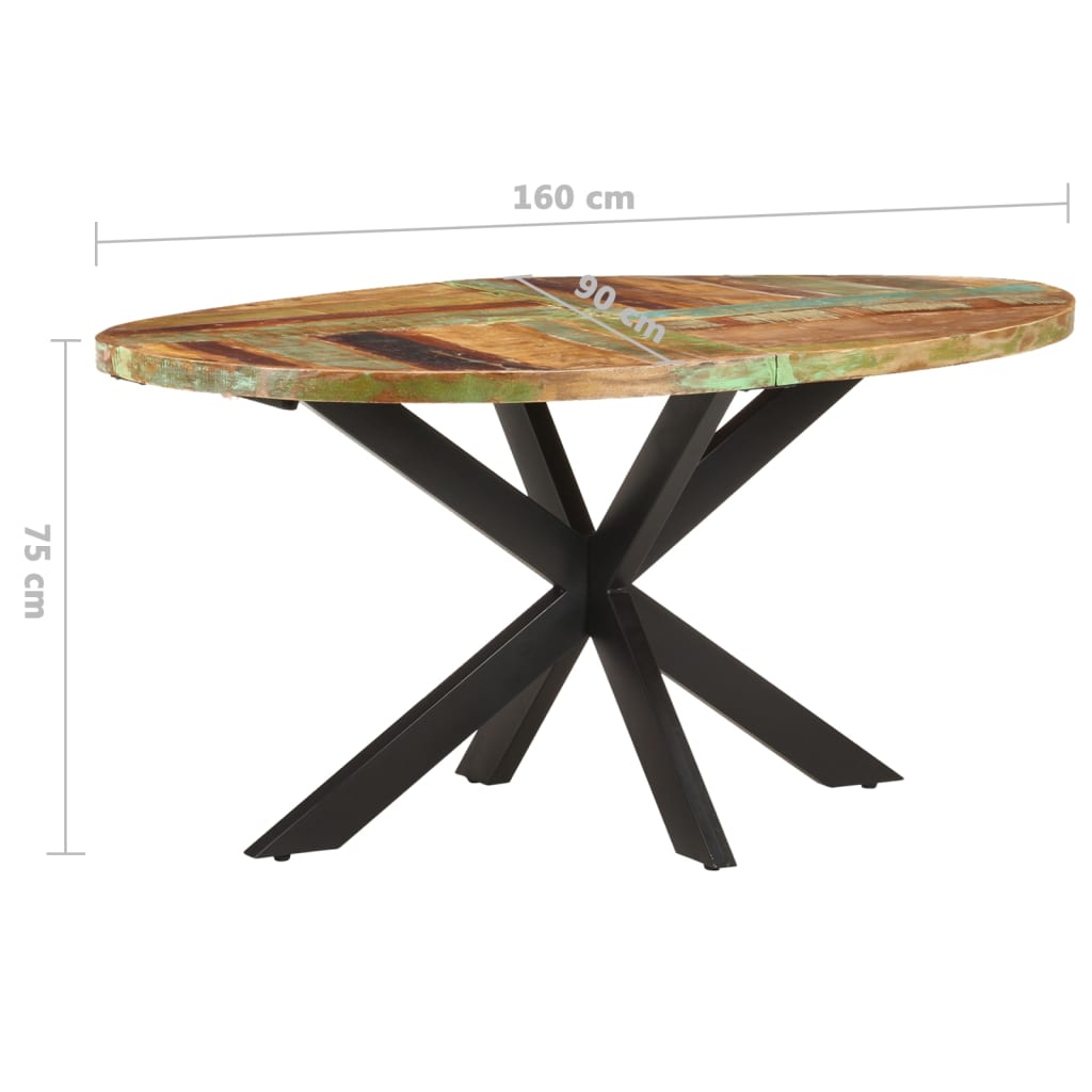 Τραπεζαρία 160 x 90 x 75 εκ. από Μασίφ Ανακυκλωμένο Ξύλο