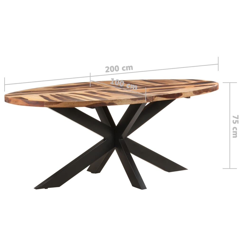 Τραπεζαρία Οβάλ 200x100x75 εκ Ξύλο Ακακίας