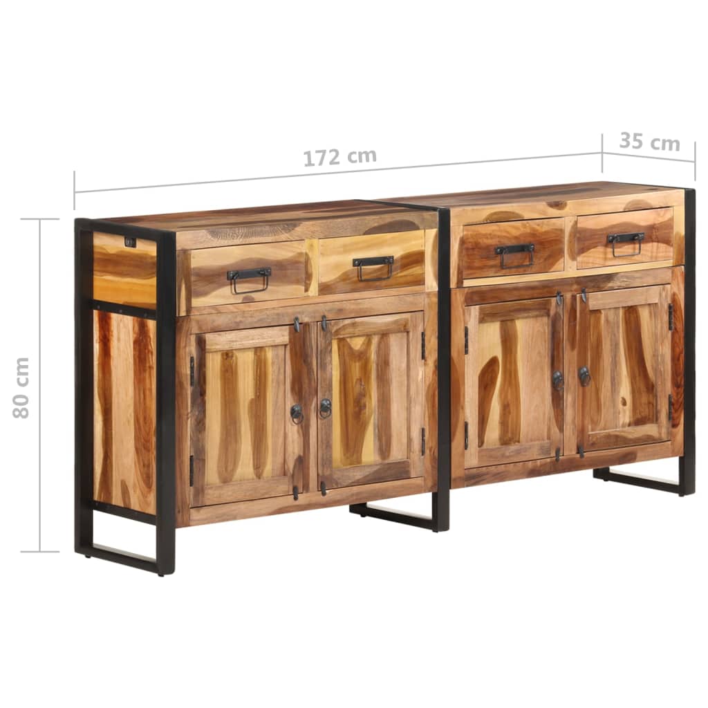 Μπουφές 172x35x80 εκ. Μασίφ Ξύλο Ακακίας με Μελί Φινίρισμα
