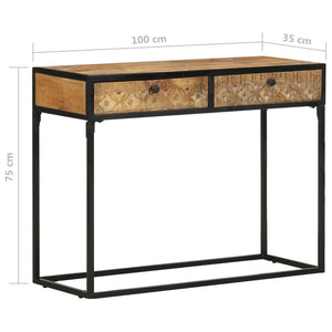 Τραπέζι Κονσόλα 100 x 35 x 75 εκ. από Μασίφ Ξύλο Μάνγκο