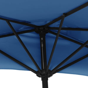 Ομπρέλα Βεράντας Ημικυκλική Μπλε 300x155x223 εκ. Ιστός Αλουμ. - Pakobazaar