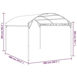 Κιόσκι Taupe 4 x 3 x 2,6 μ. 180 γρ/μ²