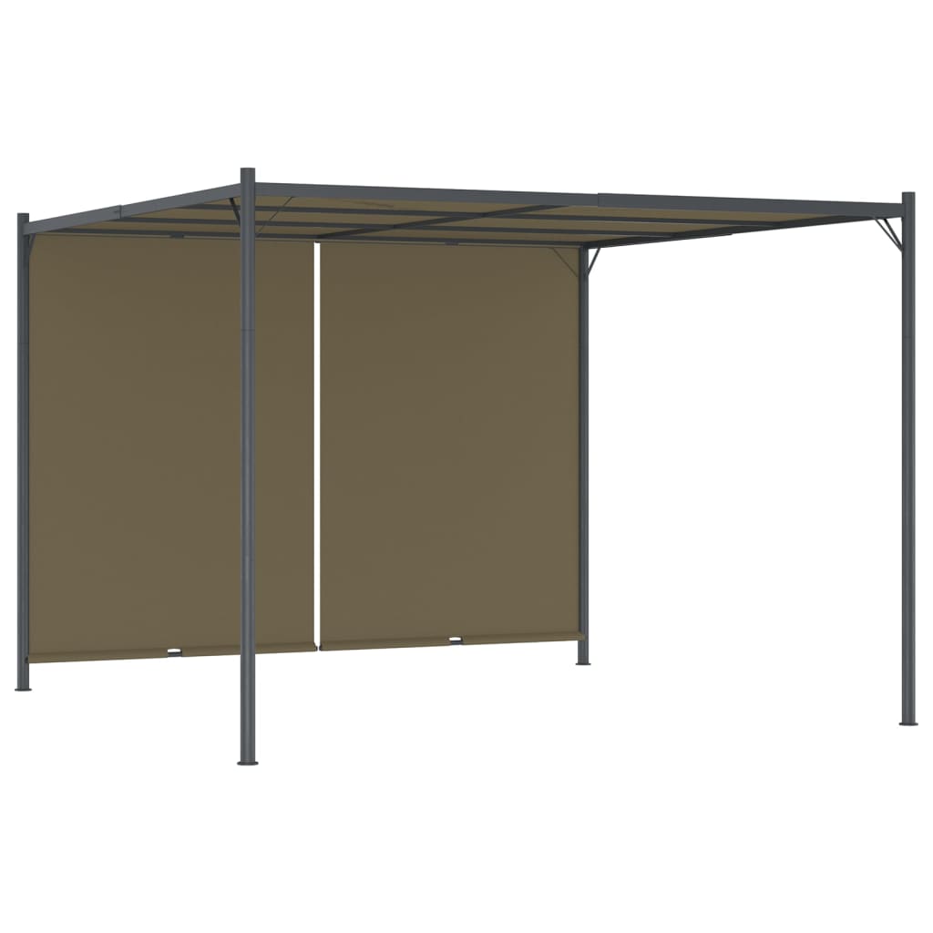 Πέργκολα Κήπου με Πτυσσόμενη Οροφή Taupe 3 x 3 μ. 180 γρ/μ²