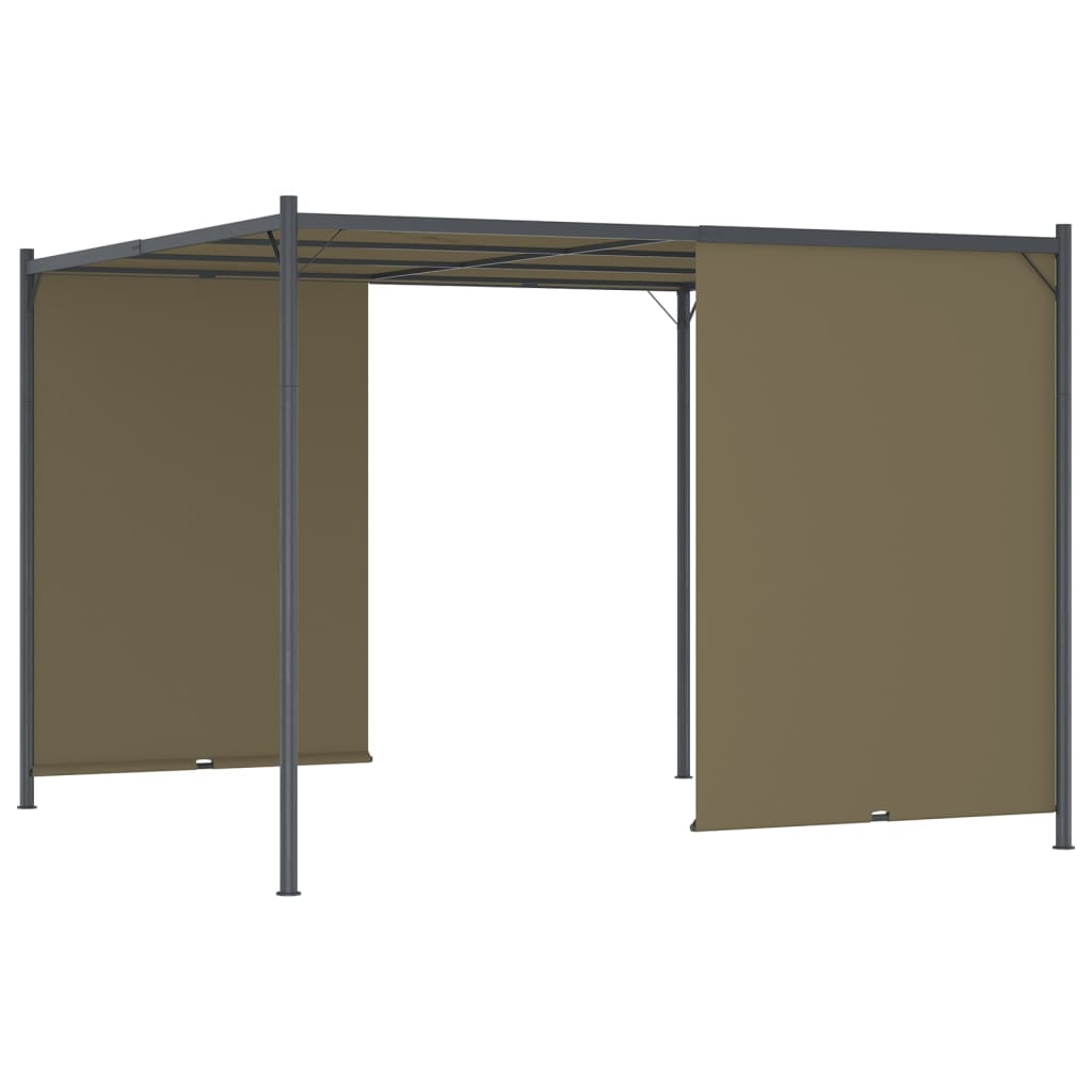 Πέργκολα Κήπου με Πτυσσόμενη Οροφή Taupe 3 x 3 μ. 180 γρ/μ²