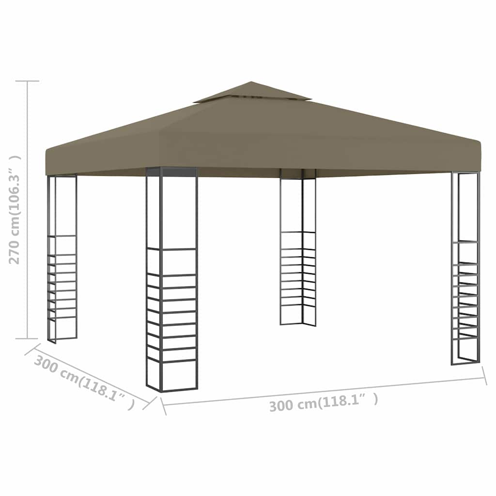Τέντα Εκδηλώσεων Κήπου Taupe 3 x 3 μ. 180 γρ/μ²
