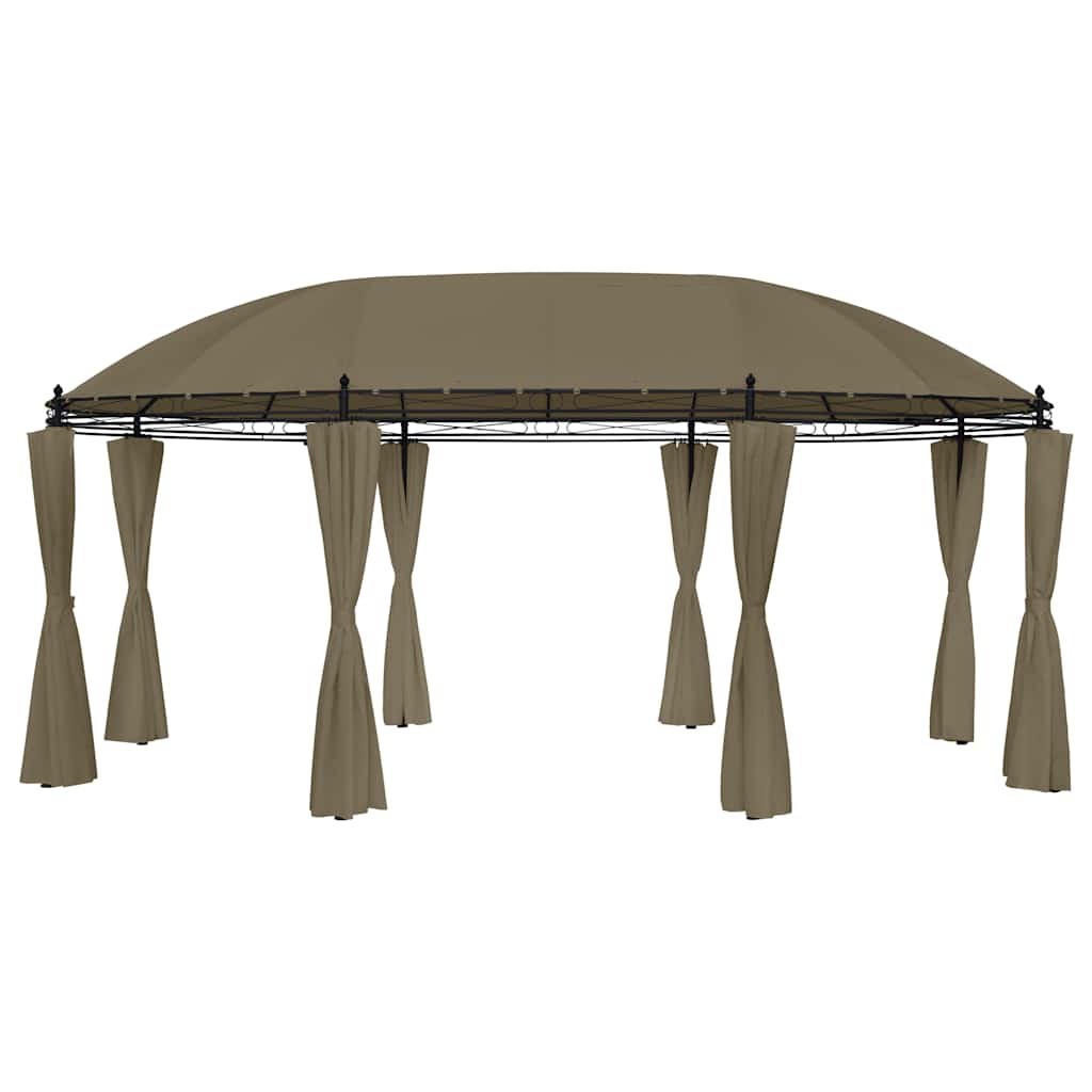 Κιόσκι με Κουρτίνες Taupe 520 x 349 x 255 εκ. 180 γρ./μ² - Pakobazaar