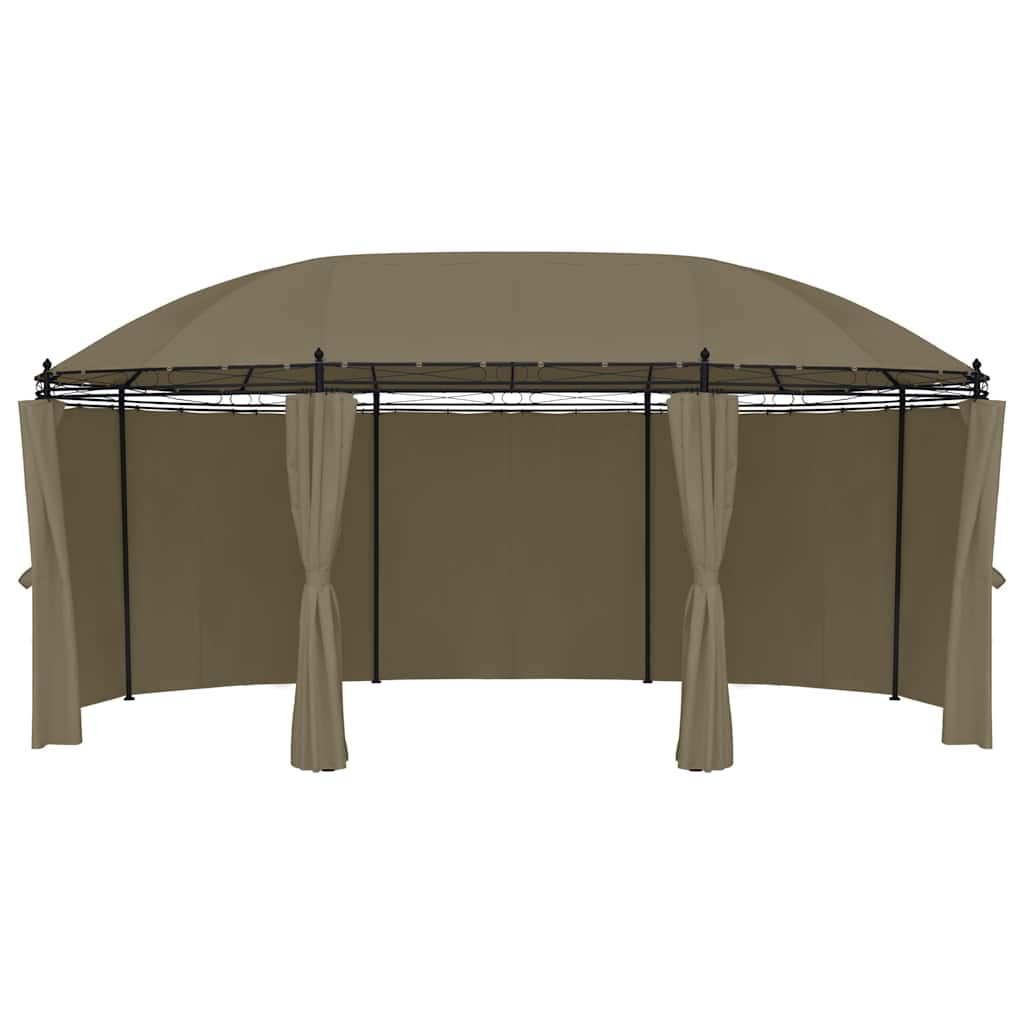Κιόσκι με Κουρτίνες Taupe 520 x 349 x 255 εκ. 180 γρ./μ² - Pakobazaar