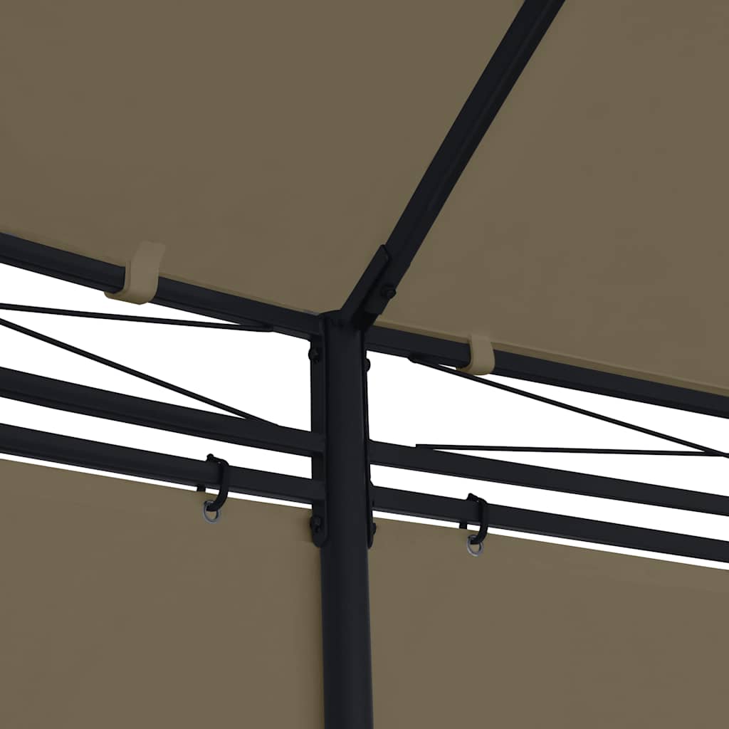 Κιόσκι με Κουρτίνες Taupe 520 x 349 x 255 εκ. 180 γρ./μ² - Pakobazaar