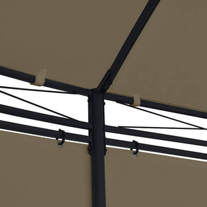 Κιόσκι με Κουρτίνες Taupe 520 x 349 x 255 εκ. 180 γρ./μ² - Pakobazaar