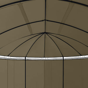 Κιόσκι με Κουρτίνες Taupe 520 x 349 x 255 εκ. 180 γρ./μ² - Pakobazaar