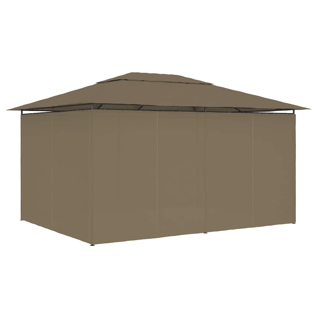 Τέντα Εκδηλώσεων Κήπου με Κουρτίνες Taupe 4 x 3 μ. 180 γρ/μ²