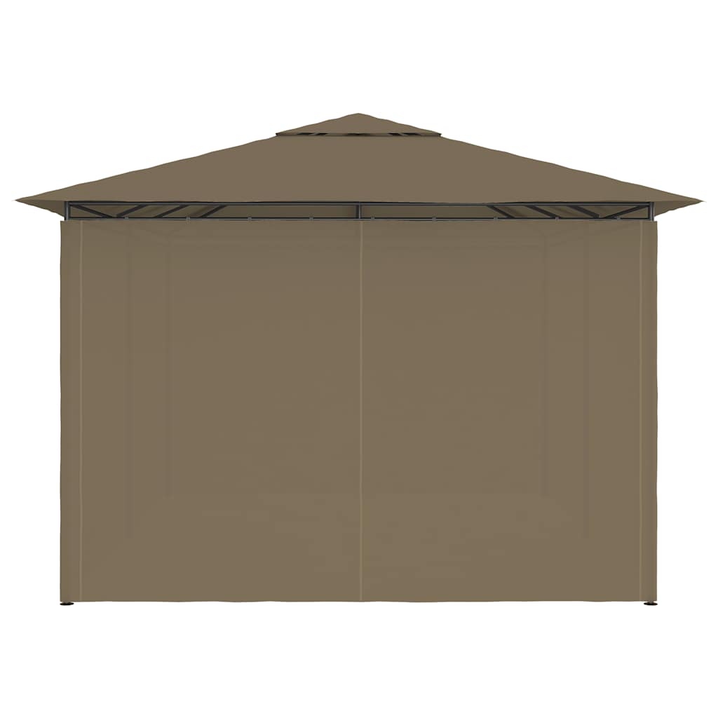Τέντα Εκδηλώσεων Κήπου με Κουρτίνες Taupe 4 x 3 μ. 180 γρ/μ²