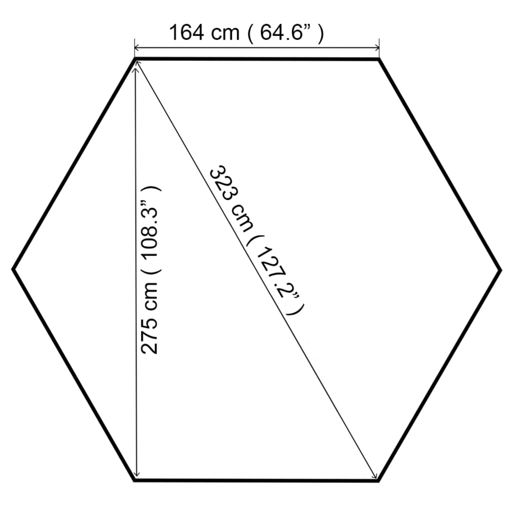 Κιόσκι Κήπου Λευκό 323 x 275 x 265 εκ. 180 γρ./μ²