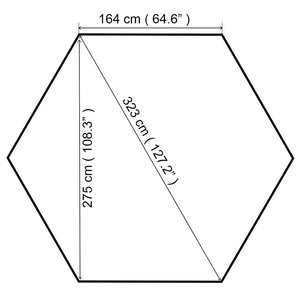 Κιόσκι Κήπου Λευκό 323 x 275 x 265 εκ. 180 γρ./μ²