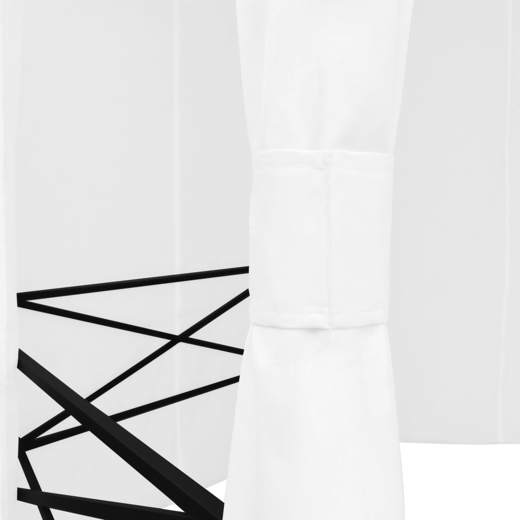 Κιόσκι Κήπου με Κουρτίνες Λευκό 360 x 312 x 265 εκ. 180 γρ/μ²