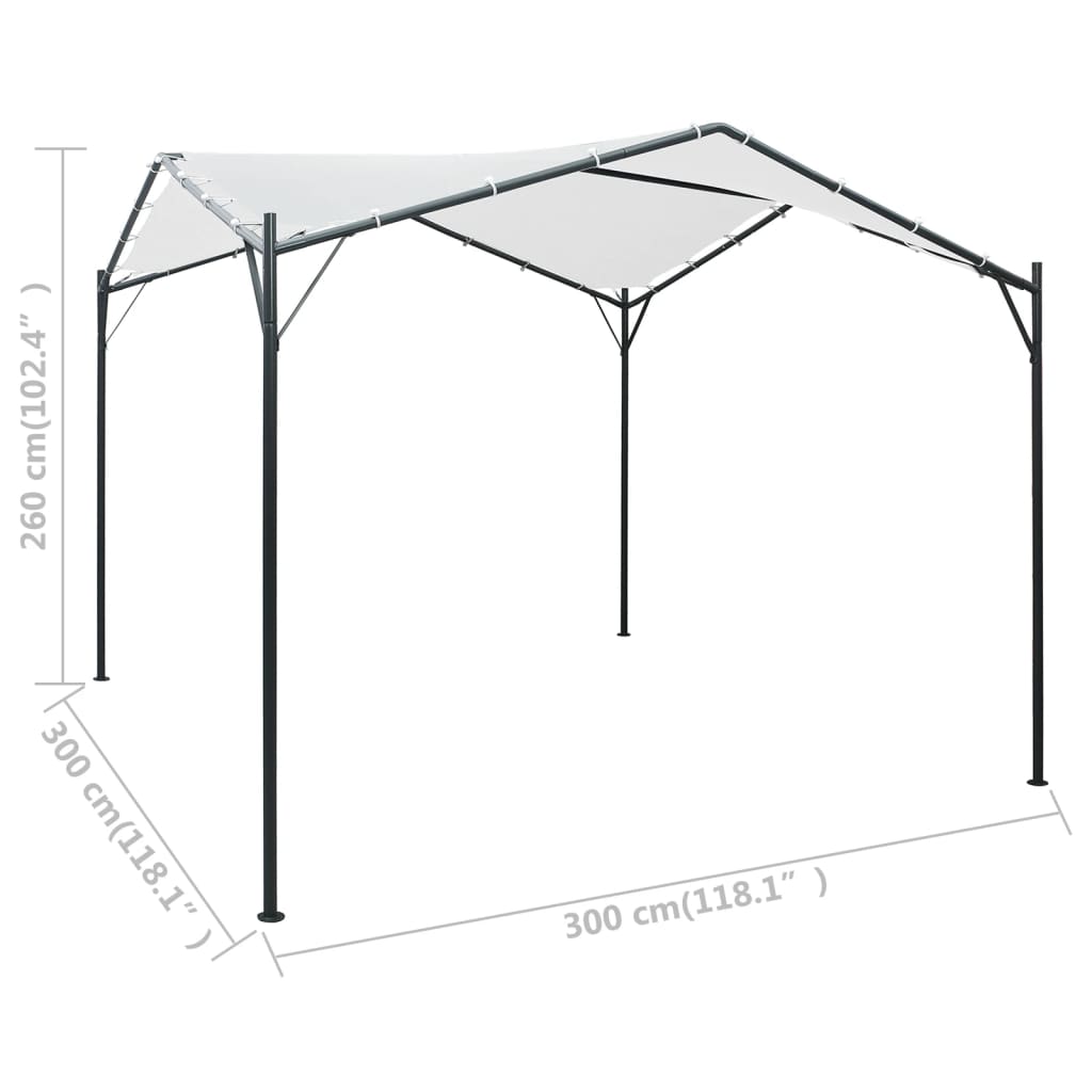 Κιόσκι Λευκό 3 x 3 x 2,6 μ. 180 γρ./μ²