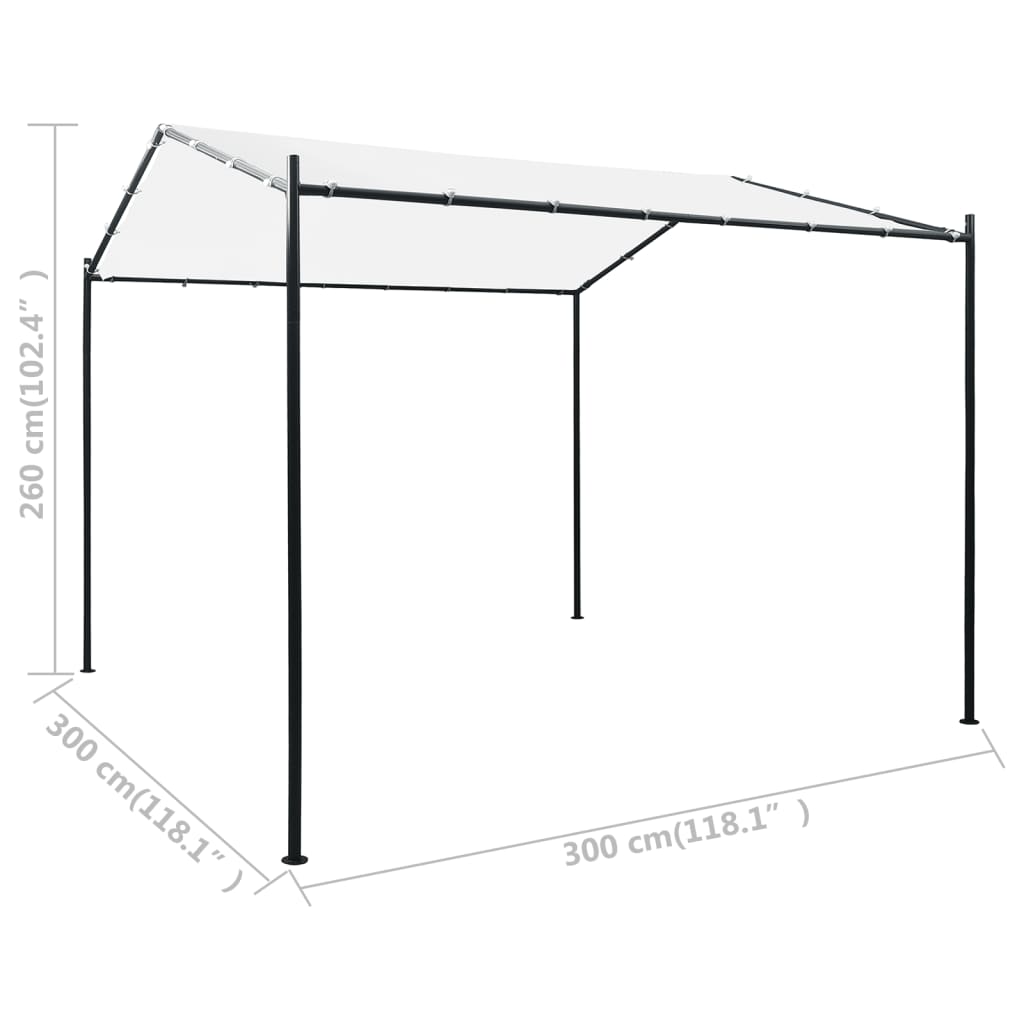 Κιόσκι Λευκό 3 x 3 x 2,6 μ. 180 γρ./μ²