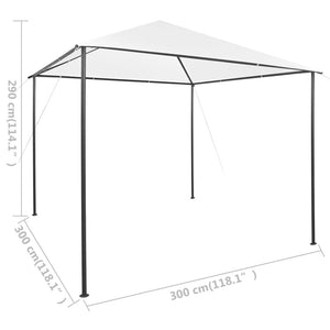 Κιόσκι Λευκό 3 x 3 x 2,9 μ. 180 γρ./μ²