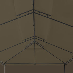 Κιόσκι με Κουρτίνες Taupe 600 x 298 x 270 εκ. 180 γρ./μ²