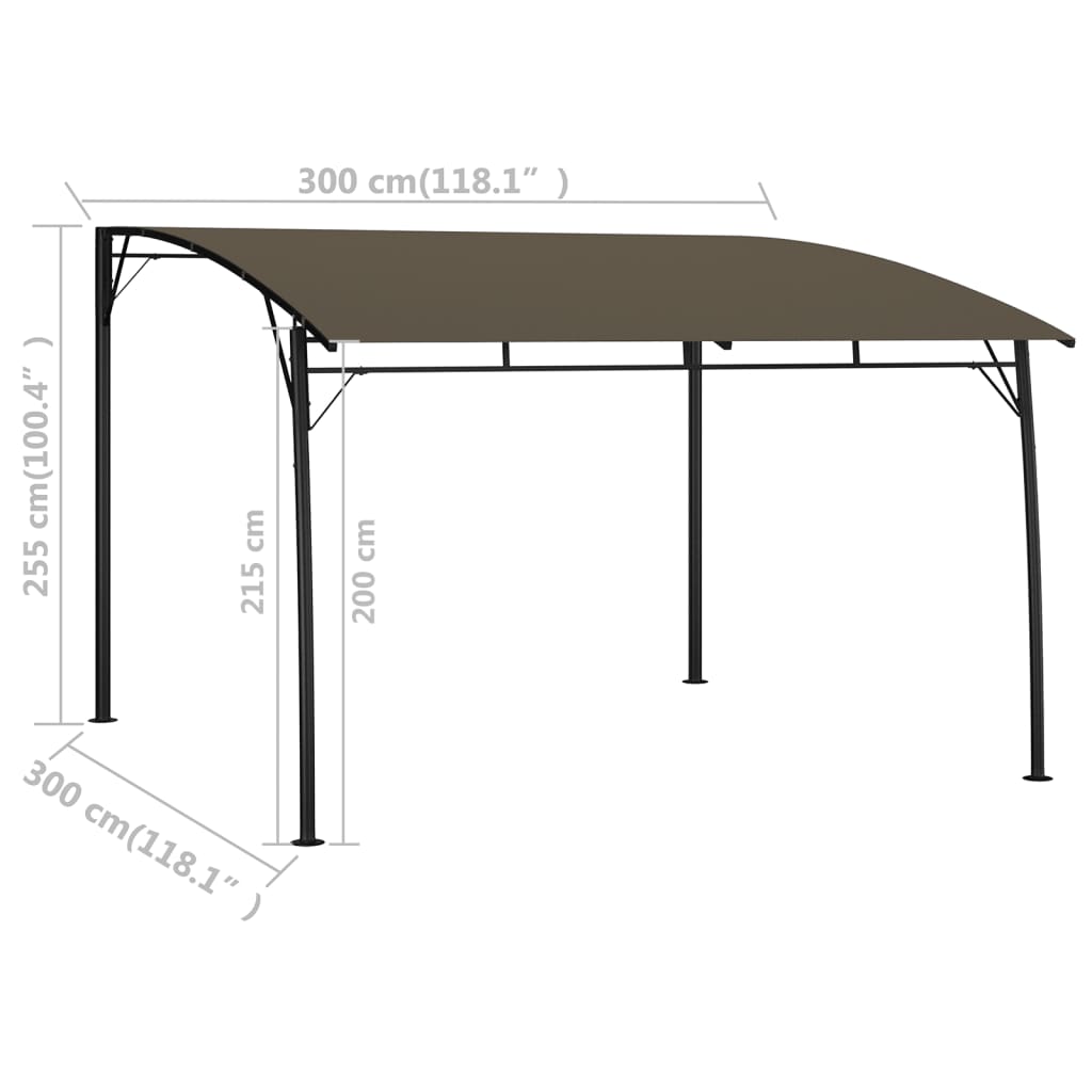 Τεντοπέργκολα Κήπου Taupe 3 x 3 x 2,55 μ.
