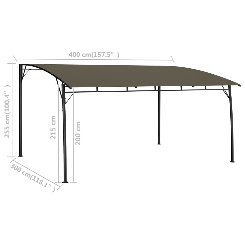 Τεντοπέργκολα Κήπου Taupe 4 x 3 x 2,55 μ.