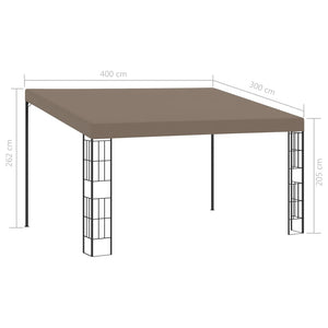 Κιόσκι Επιτοίχιο Taupe 4 x 3 μ. Υφασμάτινο