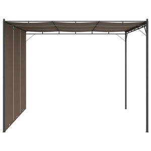 Κιόσκι Κήπου Taupe 3 x 3 x 2,25 μ. με Πλαϊνή Κουρτίνα