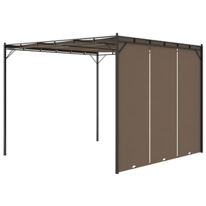 Κιόσκι Κήπου Taupe 3 x 3 x 2,25 μ. με Πλαϊνή Κουρτίνα