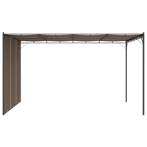 Κιόσκι Κήπου Taupe 4 x 3 x 2,25 μ. με Πλαϊνή Κουρτίνα