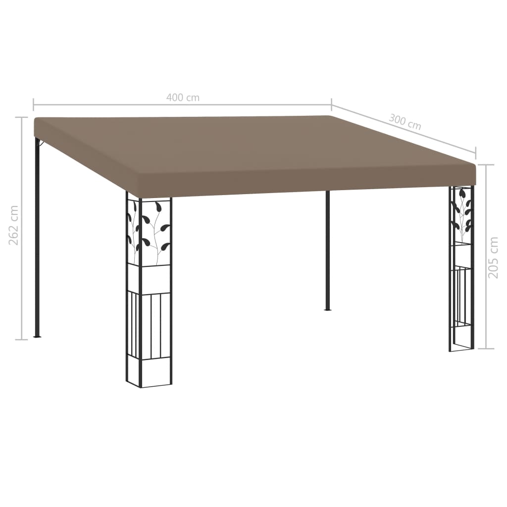 Κιόσκι Επιτοίχιο Taupe 4 x 3 x 2,5 μ.