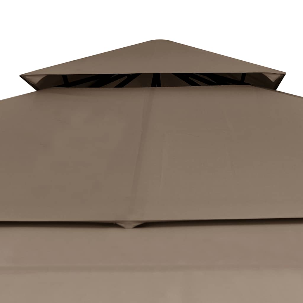 Κιόσκι με 2 Επεκτεινόμενες Οροφές Taupe 3x3x2,75 μ. 180 γρ/μ²