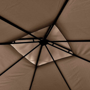 Κιόσκι με 2 Επεκτεινόμενες Οροφές Taupe 3x3x2,75 μ. 180 γρ/μ²