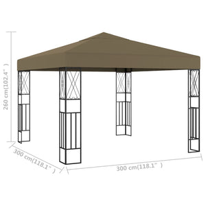 Κιόσκι Taupe 3 x 3 μ. Υφασμάτινο - Pakobazaar