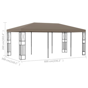 Κιόσκι Taupe 6 x 3 μ. Ύφασμάτινο