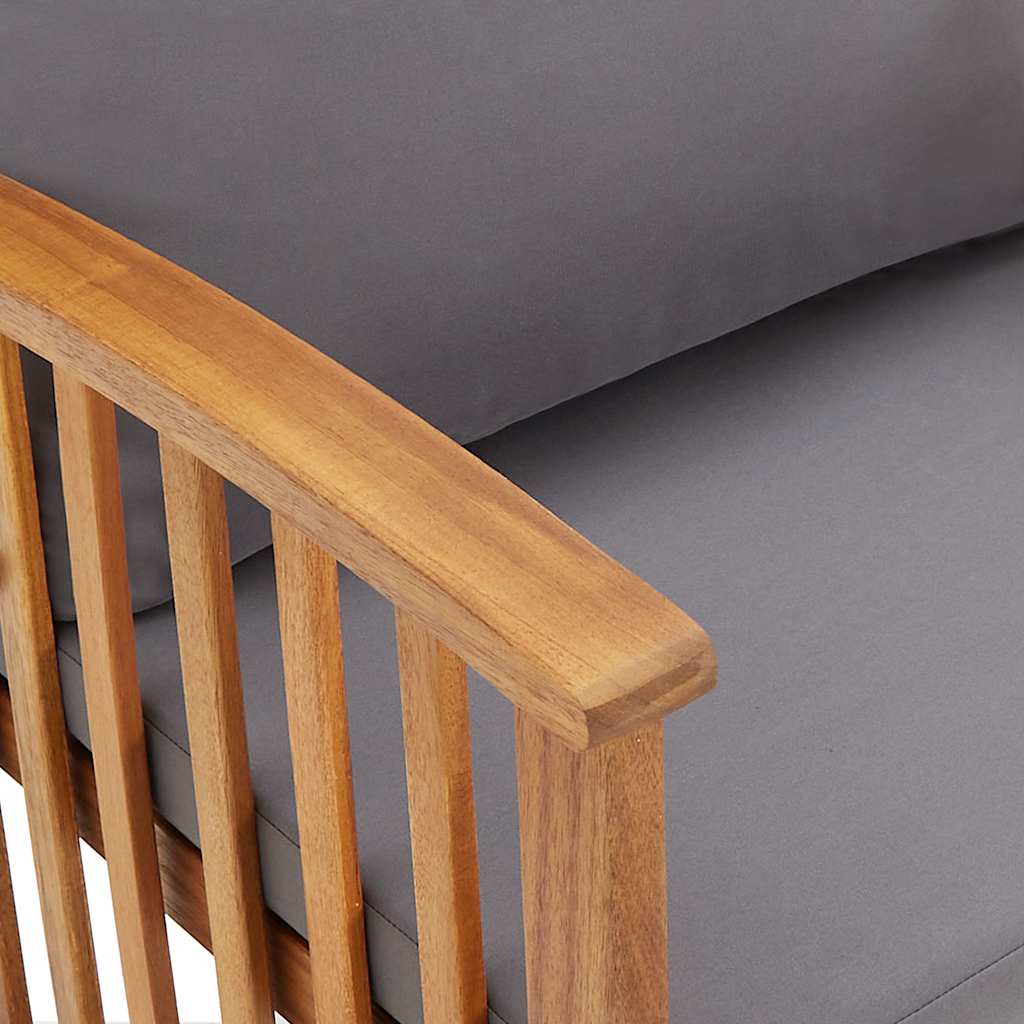 Καρέκλες Κήπου 2 τεμ. από Μασίφ Ξύλο Ακακίας με Μαξιλάρια - PAKOBAZAAR