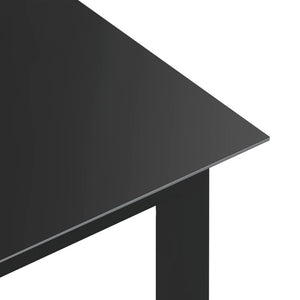 Τραπέζι Κήπου Μαύρο 150 x 90 x 74 εκ. από Αλουμίνιο / Γυαλί