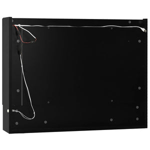 Καθρέφτης Μπάνιου με Ντουλάπι / LED Μαύρο 80 x 15 x 60 εκ. MDF