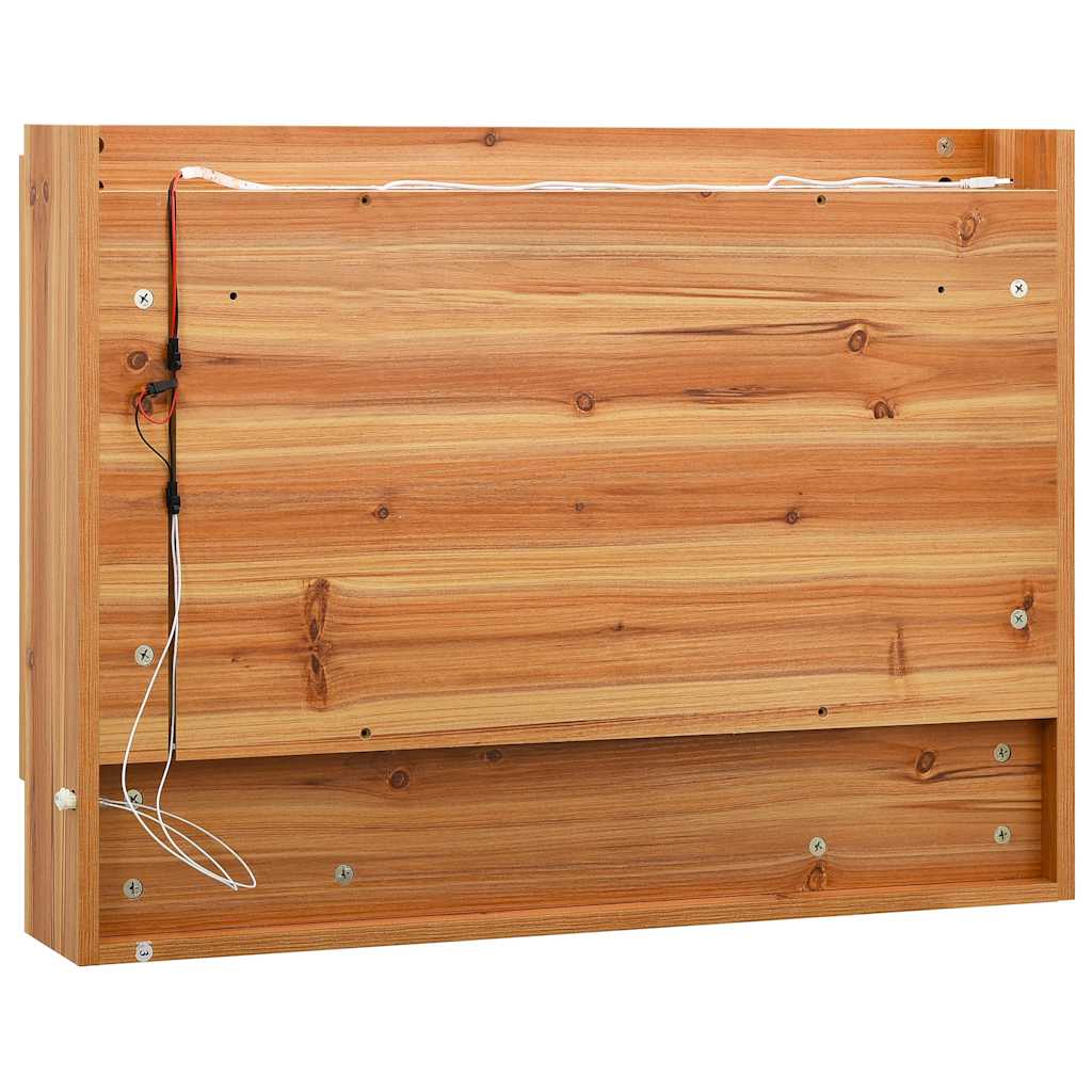 Καθρέφτης Μπάνιου με Ντουλάπι/LED Χρώμα Δρυός 80x15x60 εκ. MDF