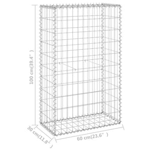Συρματοκιβώτιο Τοίχος 60x30x100 εκ. Γαλβαν. Χάλυβας + Καλύμματα - PAKOBAZAAR