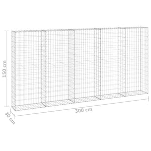 Συρματοκιβώτιο Τοίχος 300x30x150 εκ. Γαλβαν.Χάλυβας + Καλύμματα - PAKOBAZAAR