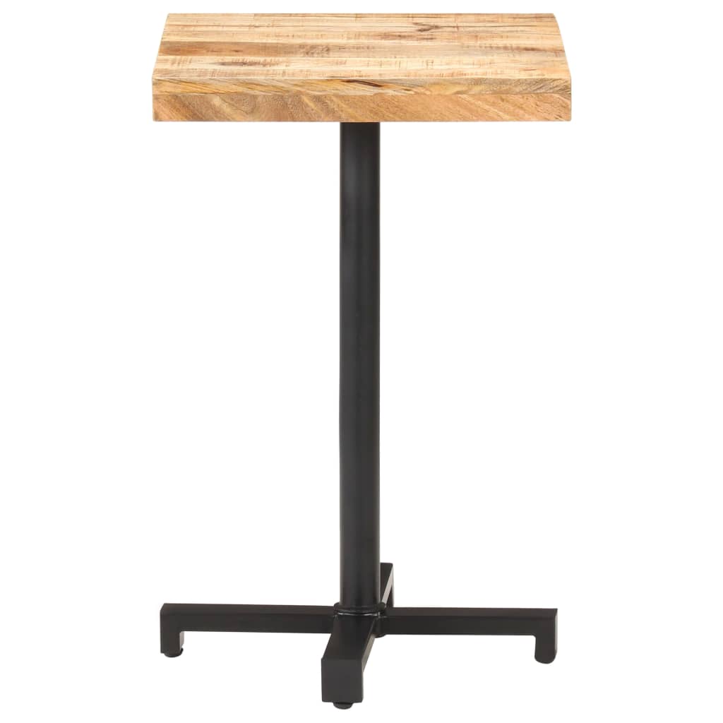 Τραπέζι Bistro Τετράγωνο 50x50x75 εκ. Ακατέργαστο Ξύλο Μάνγκο