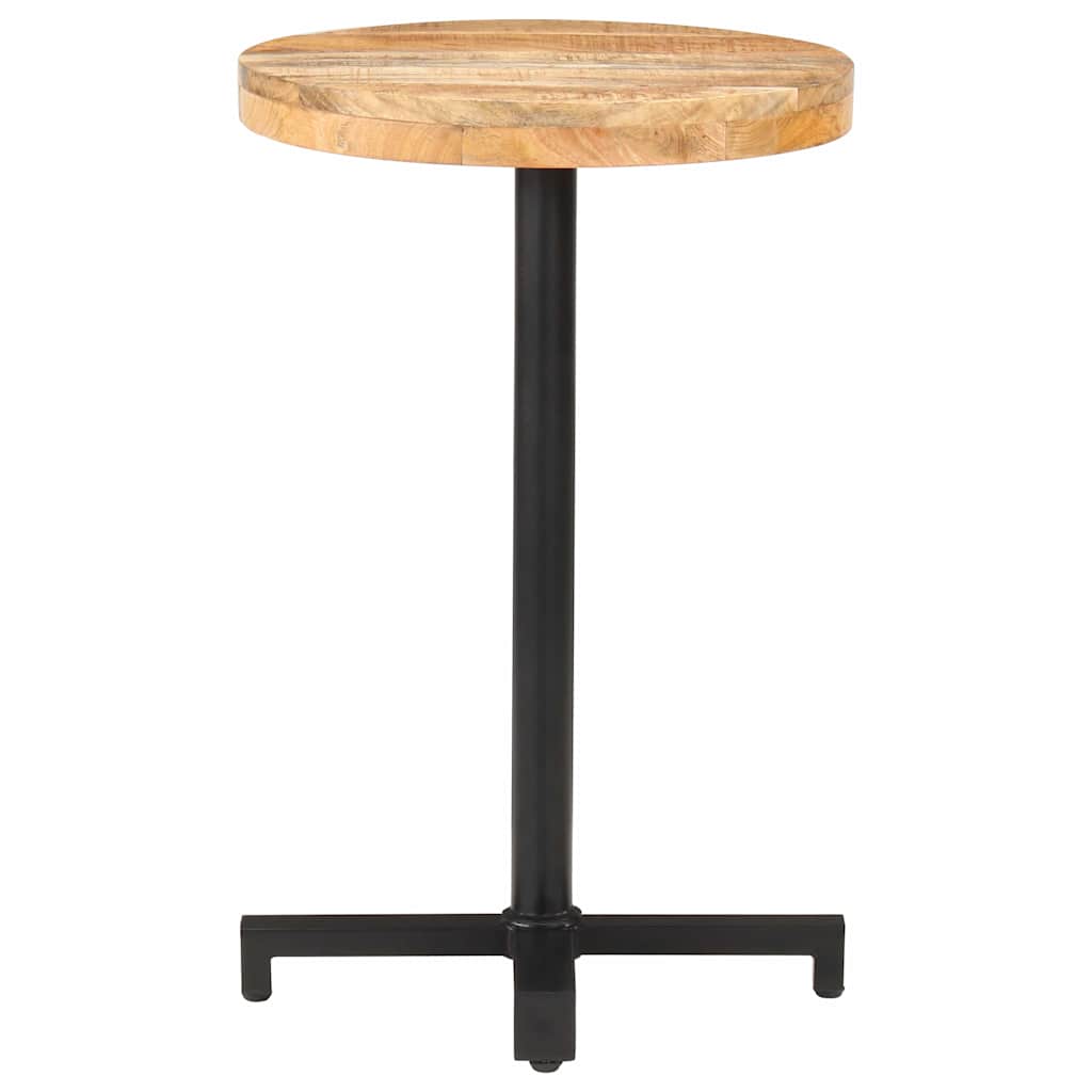 Τραπέζι Bistro Στρογγυλό Ø50 x 75 εκ. Ακατέργαστο Ξύλο Μάνγκο