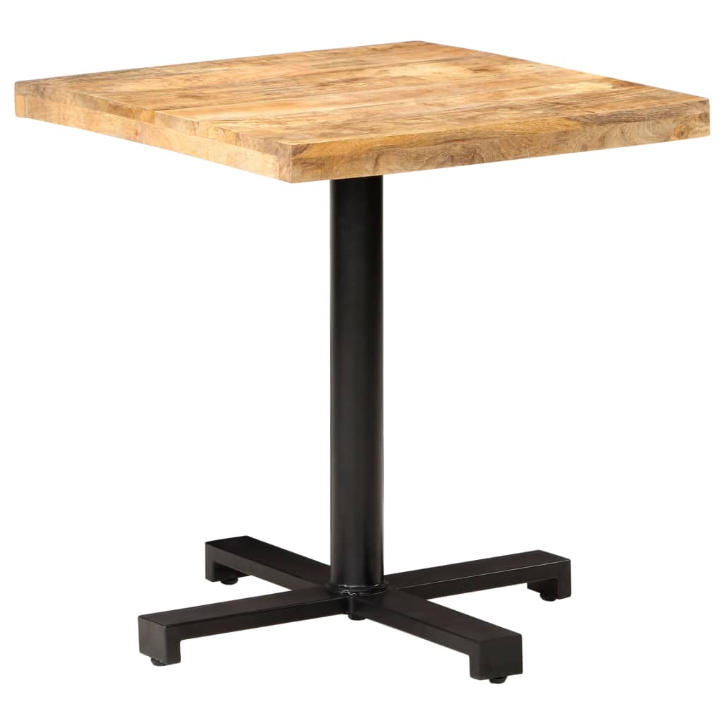 Τραπέζι Bistro Τετράγωνο 70x70x75 εκ. Ακατέργαστο Ξύλο Μάνγκο