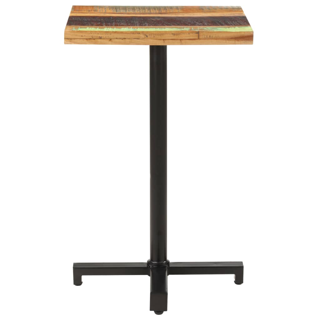 Τραπέζι Bistro Τετράγωνο 50x50x75 εκ. Μασίφ Ανακυκλωμένο Ξύλο - Pakobazaar