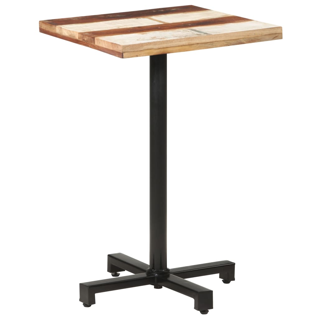 Τραπέζι Bistro Τετράγωνο 50x50x75 εκ. Μασίφ Ανακυκλωμένο Ξύλο - Pakobazaar