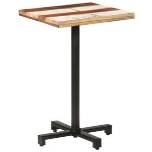 Τραπέζι Bistro Τετράγωνο 50x50x75 εκ. Μασίφ Ανακυκλωμένο Ξύλο - Pakobazaar
